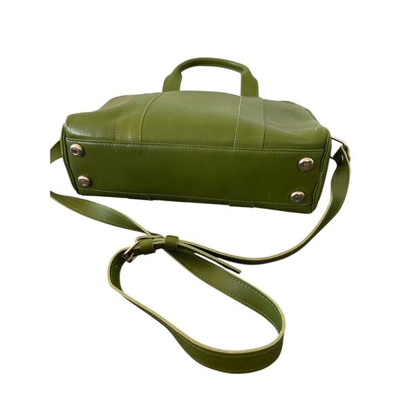 RARE!!! Swedish Hasbeens MOSS GREEN TOTE/CROSSBODY DAY BAG - Picture 2 of 7